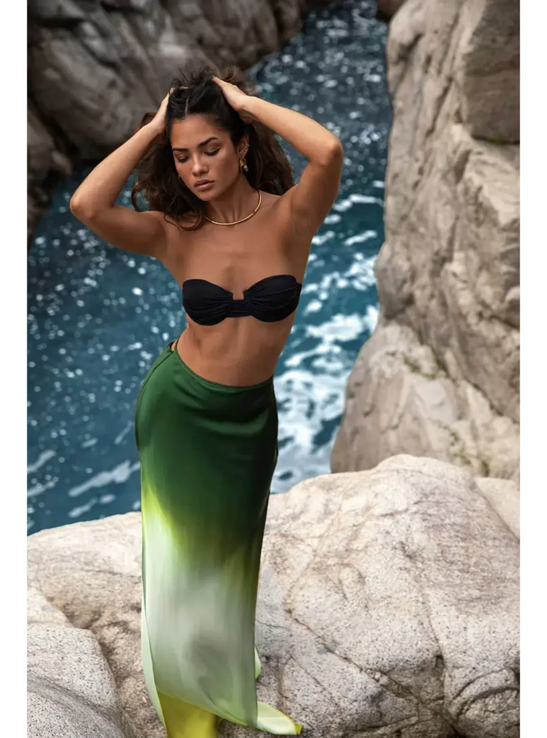 Rat & Boa Cypress Shirt and Skirt Set in Green Size S / AU 8 for rent on The Volte - main image