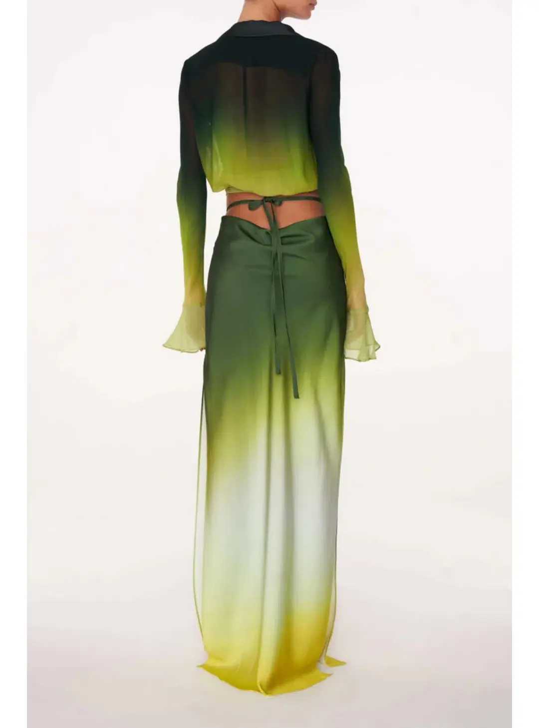Rat & Boa Cypress Shirt and Skirt Set in Green Size S / AU 8 for rent on The Volte - main image