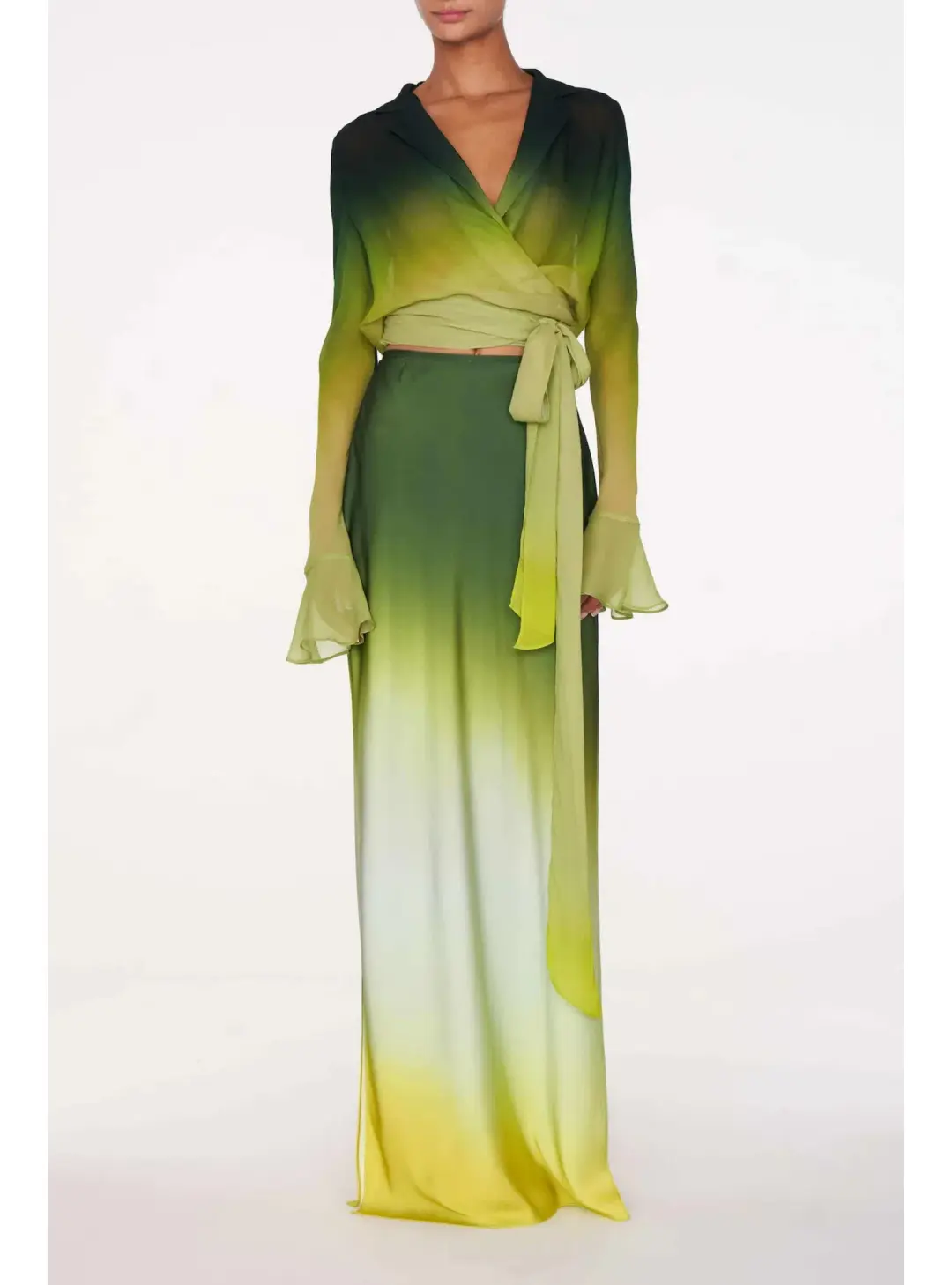 Rat & Boa Cypress Shirt and Skirt Set in Green Size S / AU 8 for rent on The Volte - main image