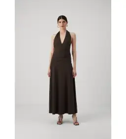 Bec & Bridge Blanche Halter Maxi Dress in Espresso Size 10 for rent on The Volte - image 1