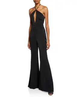 Alexis Naila Wide Leg Halter Jumpsuit Black Size 10 for rent on The Volte - image 4