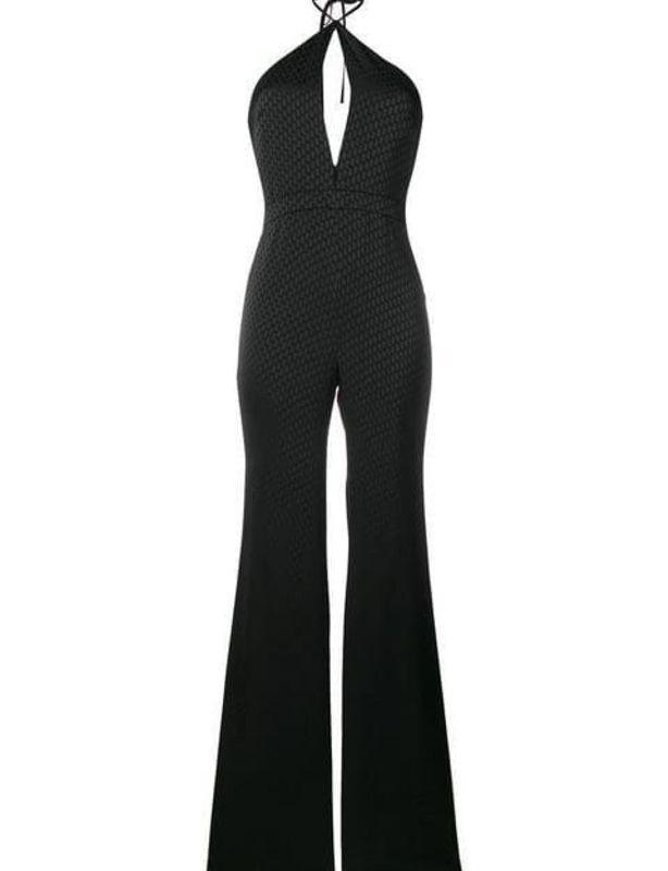 Alexis Naila Wide Leg Halter Jumpsuit Black Size 10 for rent on The Volte - main image
