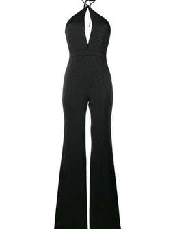 Alexis Naila Wide Leg Halter Jumpsuit Black Size 10 for rent on The Volte - image 7