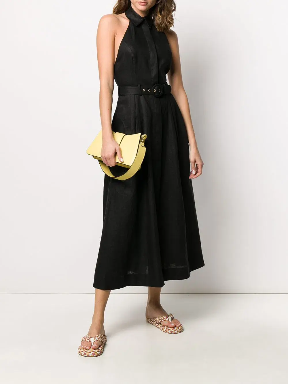Zimmermann Primrose Halter Midi Dress Black Size 2 / AU 12 for rent on The Volte - main image