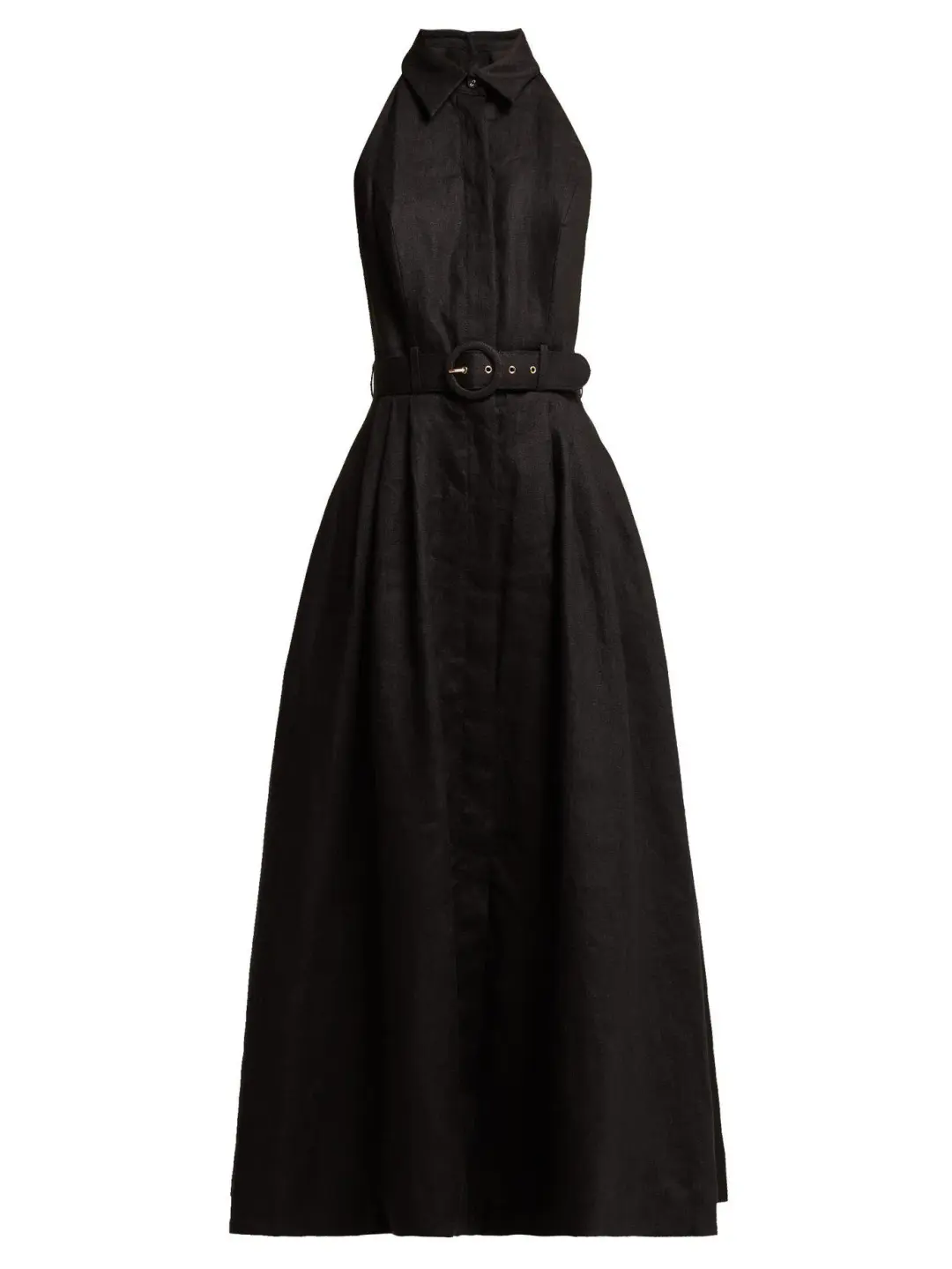 Zimmermann Primrose Halter Midi Dress Black Size 2 / AU 12 for rent on The Volte - main image