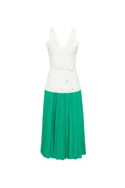 Rebecca Vallance Gia Midi Dress Green/White Size 10 for rent on The Volte - image 5