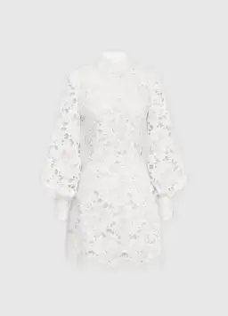Leo Lin Isla Lace Mini Dress Snow Size 10 for rent on The Volte - image 4
