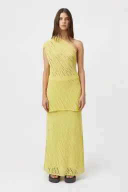 Camilla and Marc Clover Knit Top & Skirt Set in Acid Size 8 for rent on The Volte - image 1