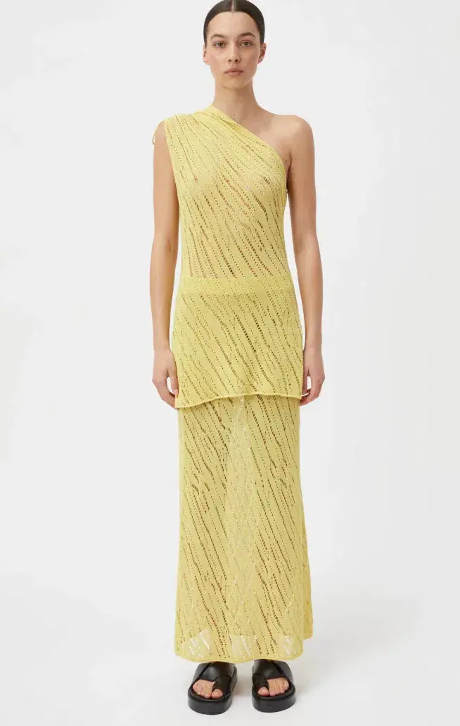 Camilla and Marc Clover Knit Top & Skirt Set in Acid Size 8 for rent on The Volte - main image