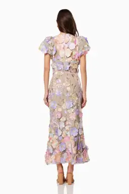 Elliatt Astraea 3D Maxi Dress in Multi Floral Size X-Large / AU 14 for rent on The Volte - image 3