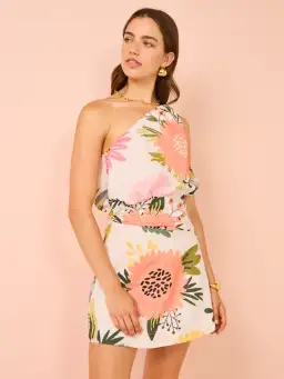 By Nicola Amelie One Shoulder Mini Dress In Potpourri Size 10 for rent on The Volte - image 5