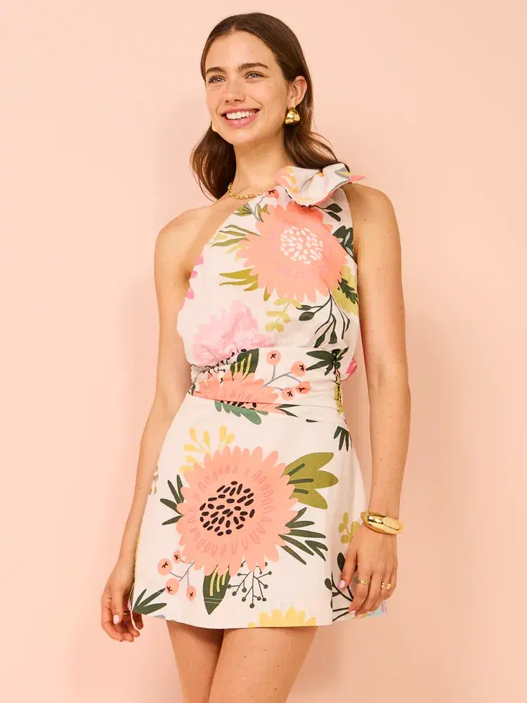 By Nicola Amelie One Shoulder Mini Dress In Potpourri Size 10 for rent on The Volte - main image