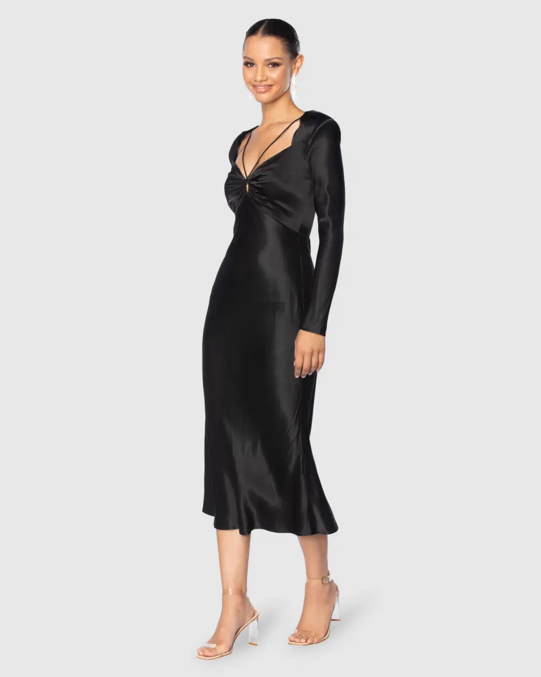 Azzurielle Fondi Midi Dress Black Size 8 for rent on The Volte - main image