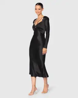 Azzurielle Fondi Midi Dress Black Size 8 for rent on The Volte - image 3