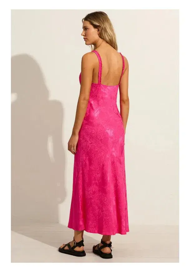 Auguste Margarita Midi Dress Pink Size 8 for rent on The Volte - main image