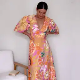 By Nicola Bolero Maxi Dress in Fruit Punch Size 8 for rent on The Volte - image 2