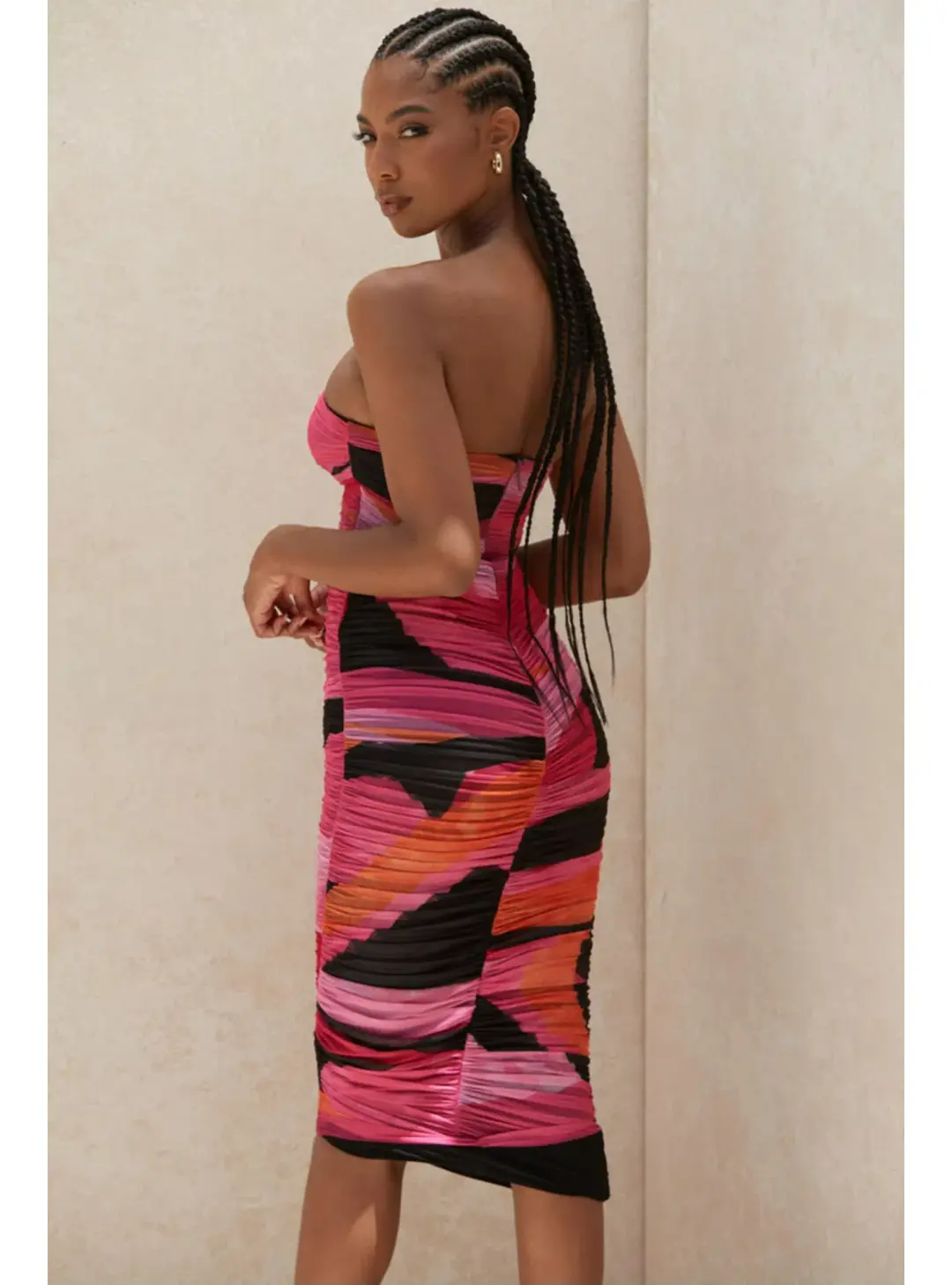 House of CB Sasha Midi Dress Multi Size M / AU 10 for rent on The Volte - main image