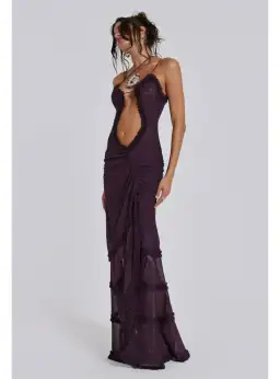 Jaded London Fatale Maxi Dress in Dusk Size AU 6 for rent on The Volte - image 4