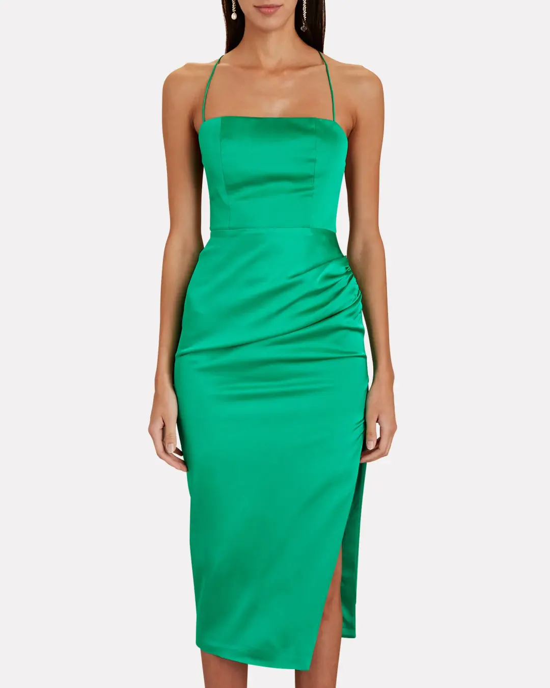 Manning Cartell Miami Heat Tie Back Midi Backless Dress Green Size 6 for rent on The Volte - main image