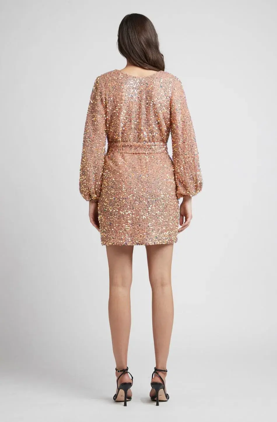 Sheike Xanadu Mini Dress Rose Gold Size 12 for rent on The Volte - main image