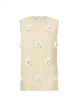 Oroton Flower Sequin Tunic Limestone Size 6 for rent on The Volte - image 4