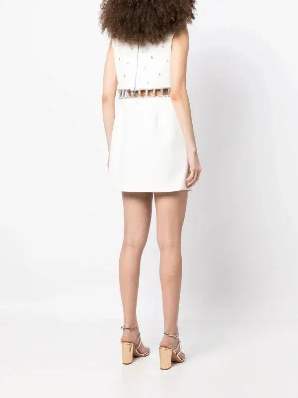 Rachel Gilbert Aliyah Mini Dress Ivory Size 8 for rent on The Volte - main image