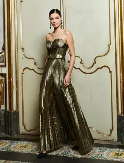 Rebecca Vallance Josie Gown in Metallic Size 14 for rent on The Volte - image 1
