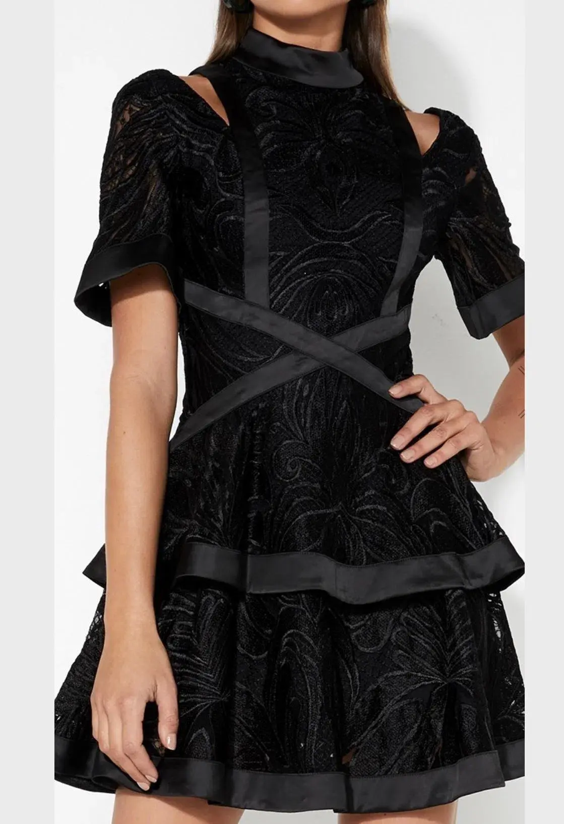 Mossman The Unapologetic Mini Dress Black Size 6 - Image 3