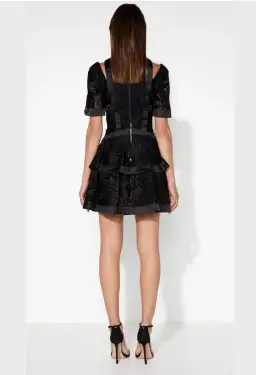 Mossman The Unapologetic Mini Dress Black Size 6 for rent on The Volte - image 2