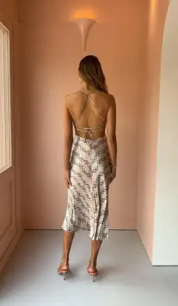 Bec & Bridge Python Midi Dress Snake Print Size 12 for rent on The Volte - image 3