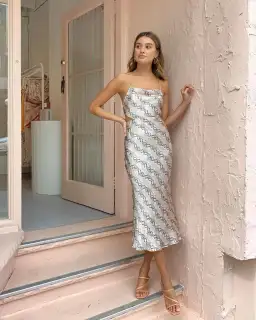 Bec & Bridge Python Midi Dress Snake Print Size 12 for rent on The Volte - image 2