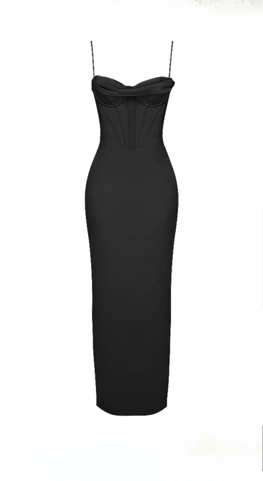 House of CB Charmaine Corset Maxi Dress Shortened Black Size L / AU 12 (Plus Cups) for rent on The Volte - main image