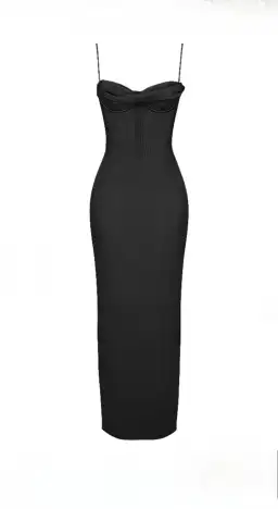 House of CB Charmaine Corset Maxi Dress Shortened Black Size L / AU 12 (Plus Cups) for rent on The Volte - image 6