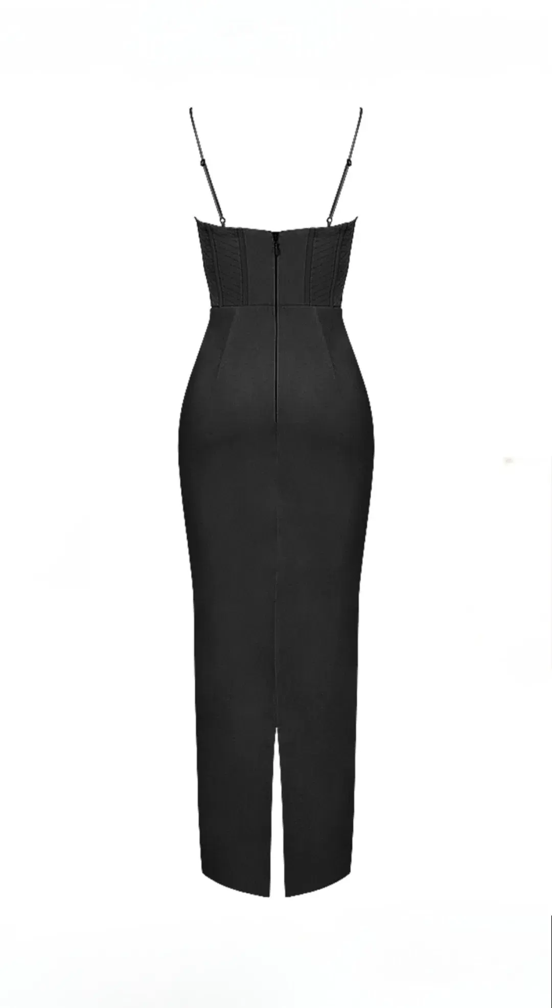 House of CB Charmaine Corset Maxi Dress Shortened Black Size L / AU 12 (Plus Cups) for rent on The Volte - main image