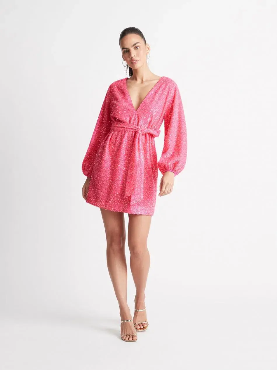 Sheike Xanadu Mini Dress Pink Size 12 for rent on The Volte - main image