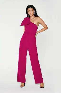 Sheike Fairmont One Shoulder Jumpsuit Pink Size 14 for rent on The Volte - image 1