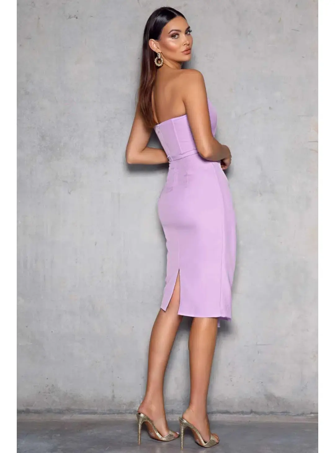 Elle Zeitoune Arell Dress in Lavander Size AU 14 for rent on The Volte - main image