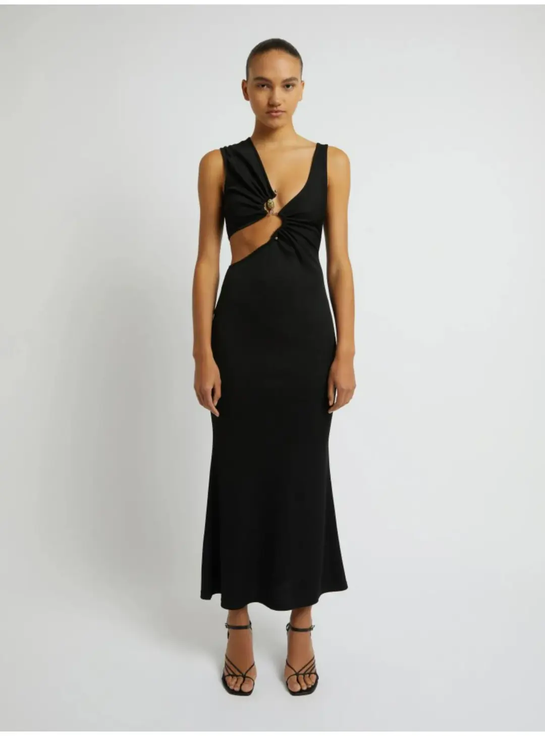 Christopher Esber Serpentine Crystal Stoned Tank Dress Black Size AU 6 for rent on The Volte - main image