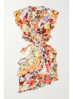 Zimmermann Wonderland Frill Mini Dress Patchwork Paisley Size 1 / AU 10 for rent on The Volte - image 3