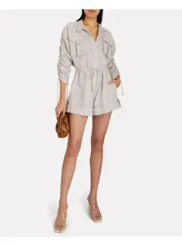 Zimmermann Utility Playsuit Dove Size 1 / AU 10