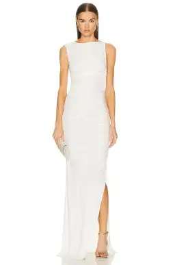 Christopher Esber Gesine Twisted Column Dress White Size 14 AU for rent on The Volte - image 2