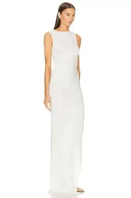 Christopher Esber Gesine Twisted Column Dress White Size 14 AU for rent on The Volte - image 3