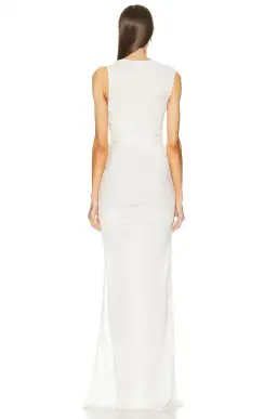 Christopher Esber Gesine Twisted Column Dress White Size 6 AU for rent on The Volte - image 5