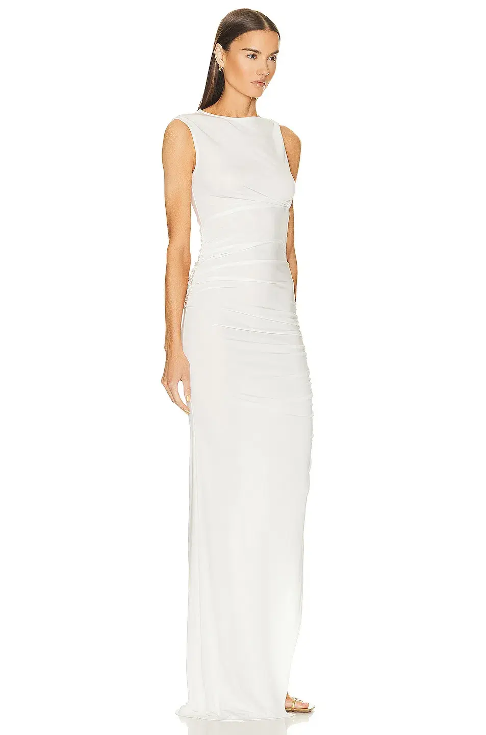Christopher Esber Gesine Twisted Column Dress White Size 6 AU for rent on The Volte - main image
