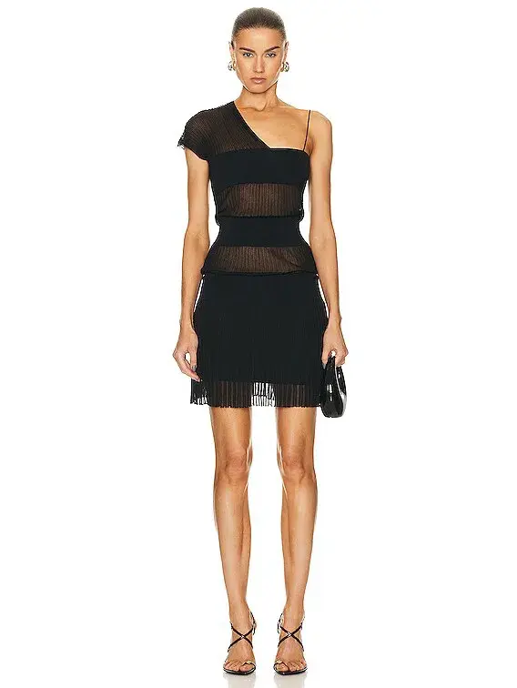 Christopher Esber Shadow Line Knitted Cami Dress Black Size S/Au 8 for rent on The Volte - main image