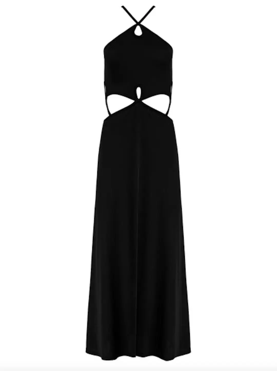 Christopher Esber Looped Cutaway Sleeveless Dress Black Size 10 AU for rent on The Volte - main image