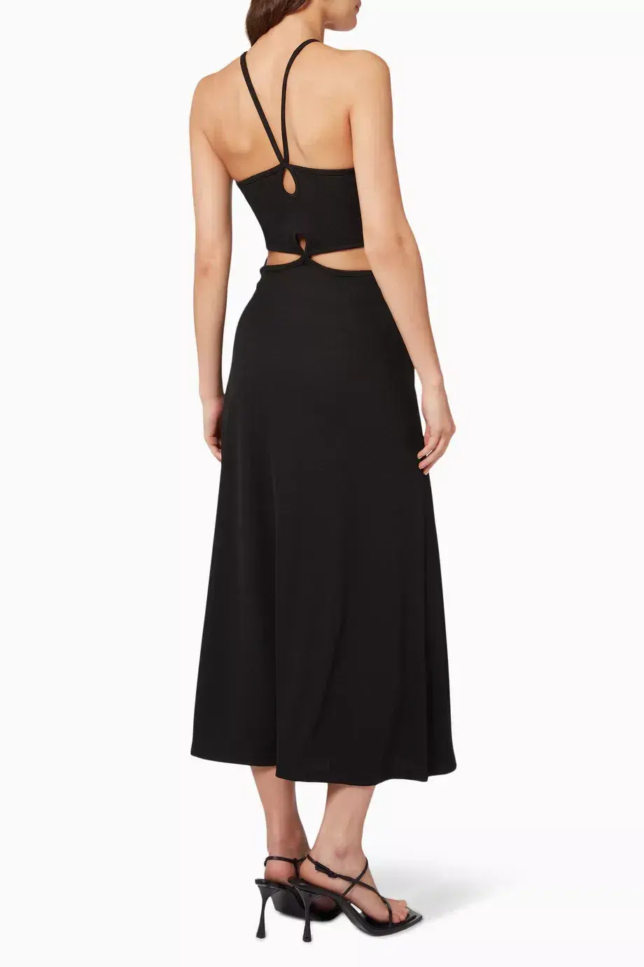 Christopher Esber Looped Cutaway Sleeveless Dress Black Size 12 AU for rent on The Volte - main image