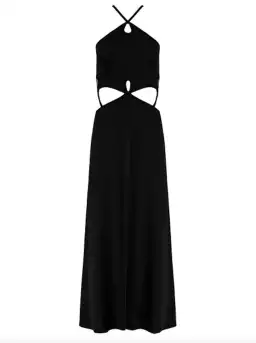 Christopher Esber Looped Cutaway Sleeveless Dress Black Size 14 AU for rent on The Volte - image 4