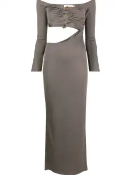 Christopher Esber Distort Quartz Shoulderless Dress Cinder Size 12 AU for rent on The Volte - image 3