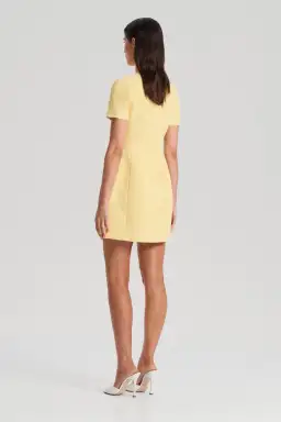 Scanlan Theodore Stretch Reptile Mini Dress Yellow Size 8 for rent on The Volte - image 2